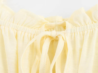 Blusa Ajustada Estilo Europeo Amarilla sin Mangas - Image 18