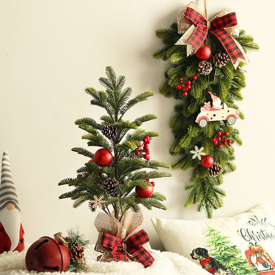 Árbol de Navidad Invertido con Guirnalda de Ratán y Adorno Cuerno - Image 33