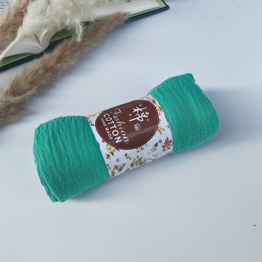 Pañuelo de Algodón y Lino Arrugado Monocromático - Image 166