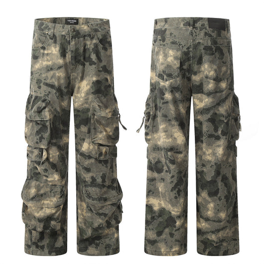 Pantalones de Trabajo Camuflaje Tie-dye Multi-bolsillos para Montaña - Image 22