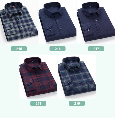 Camisa Casual de Cuadros para Hombre con Cuello Cuadrado - Image 33