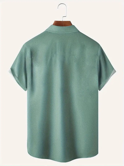 Camisa Hawaiana de Rayas con Cierre de Hebilla para Hombre - Image 10
