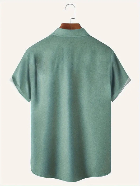 Camisa Hawaiana de Rayas con Cierre de Hebilla para Hombre - Image 10