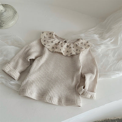 Blusa Infantil de Manga Larga con Cuello Volante y Estampado Floral - Image 20