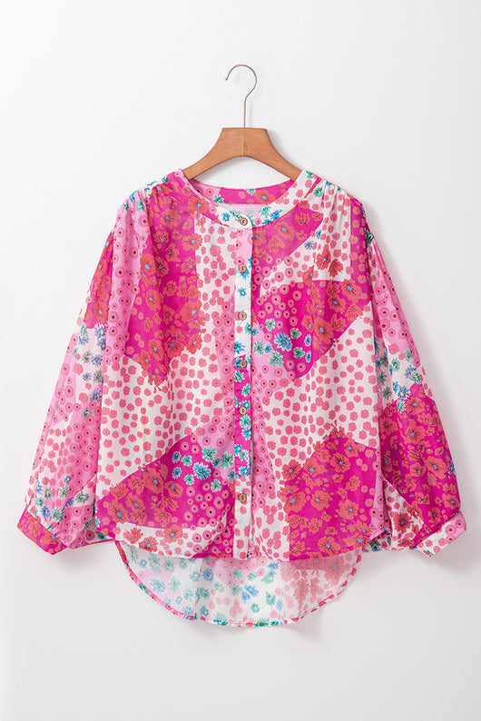 Camisa Suelta de Manga Larga con Combinación de Colores - Image 8
