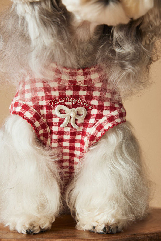 Chaleco Escocés sin Mangas para Perro Maltés y Schnauzer Teddy en Rojo - Image 11