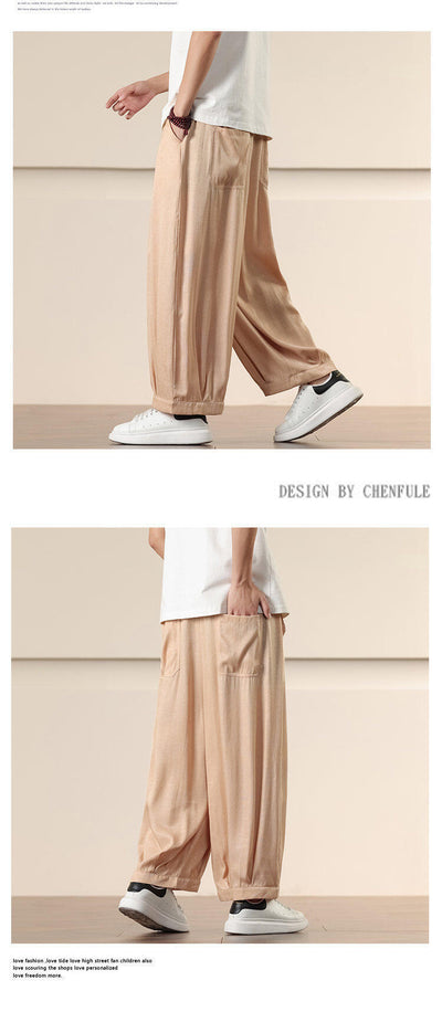 Pantalones Harem Retro Sueltos Talla Grande para Hombre - Image 17