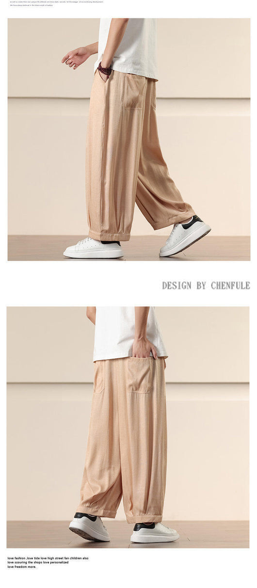 Pantalones Harem Retro Sueltos Talla Grande para Hombre - Image 17