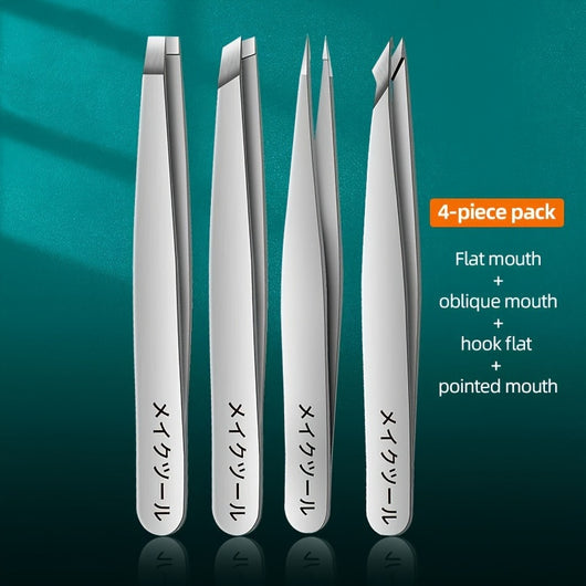 Set de 4 Piezas Pinzas para Cejas y Herramientas de Manicura Profesional - Image 16