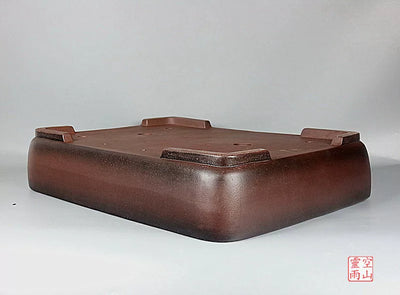 Maceta Artesanal Rectangular de Barro Púrpura Antiguo - Image 14