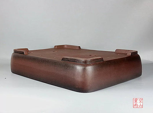 Maceta Artesanal Rectangular de Barro Púrpura Antiguo - Image 14