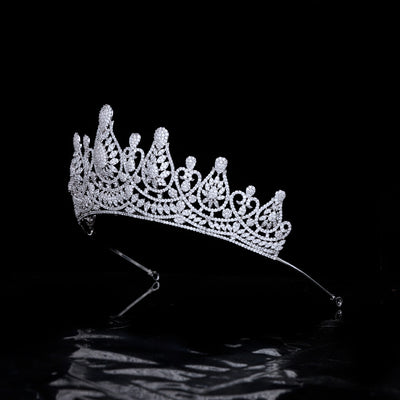 Diadema de Novia con Coronita de Circonitas - Image 10