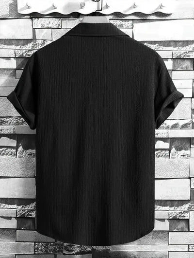 Camisa Casual de Manga Corta Holiday Leisure sin Arrugas para Hombre - Image 25