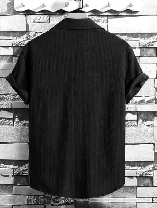 Camisa Casual de Manga Corta Holiday Leisure sin Arrugas para Hombre - Image 25