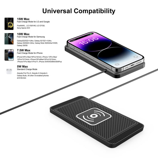 Cargador Inalámbrico para Auto 15W con Inducción Inteligente Automática - Image 14