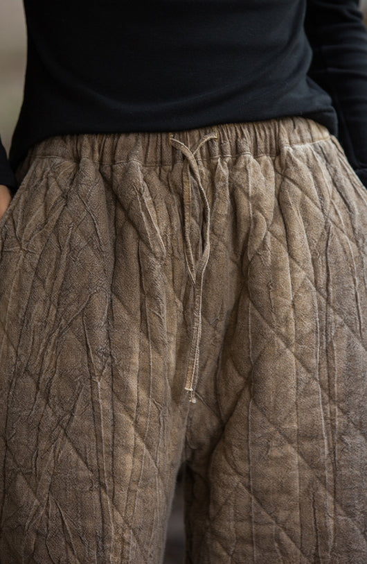 Pantalones Acolchados Teñidos a Mano en Ramio - Image 24