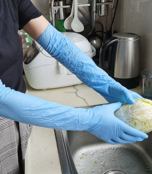 Guantes Desechables de Látex Alargados 18 Pulgadas - Image 12