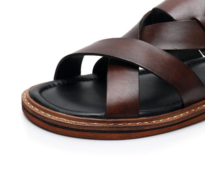 Sandalias Casuales de Cuero Genuino para Hombre - Comodidad de Verano - Image 19