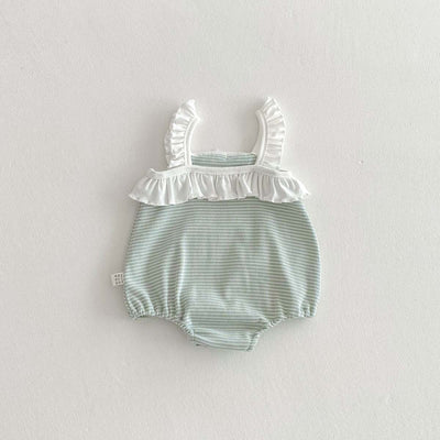Jumpsuit Niña Verano Rayas con Volantes sin Mangas - Image 20