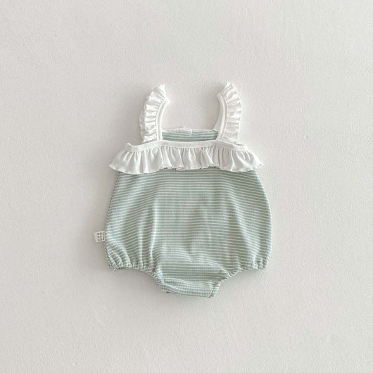 Jumpsuit Niña Verano Rayas con Volantes sin Mangas - Image 20