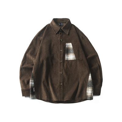 Camisa Vintage de Pana con Costuras Reforzadas para Hombre - Image 8