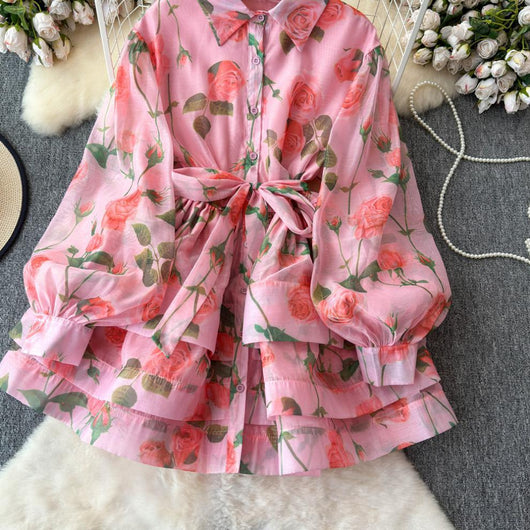 Jumpsuit Elegante con Cintura Ajustable, Volantes Escalonados y Detalles de Encaje Retro - Image 17