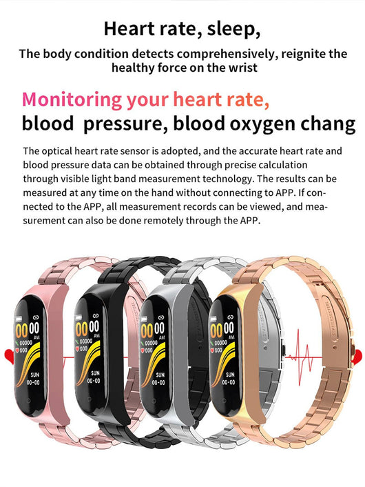 Pulsera Inteligente Monitor de Frecuencia Cardíaca y Presión Arterial - Image 20