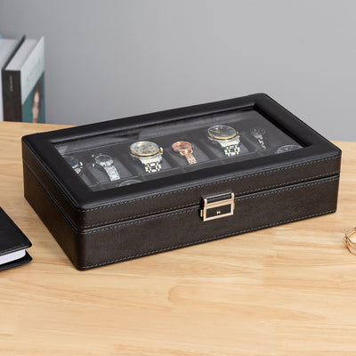 Caja de Almacenamiento para Relojes de Lujo con Patrón de Lichi - 3, 6 o 12 Compartimentos - Image 43