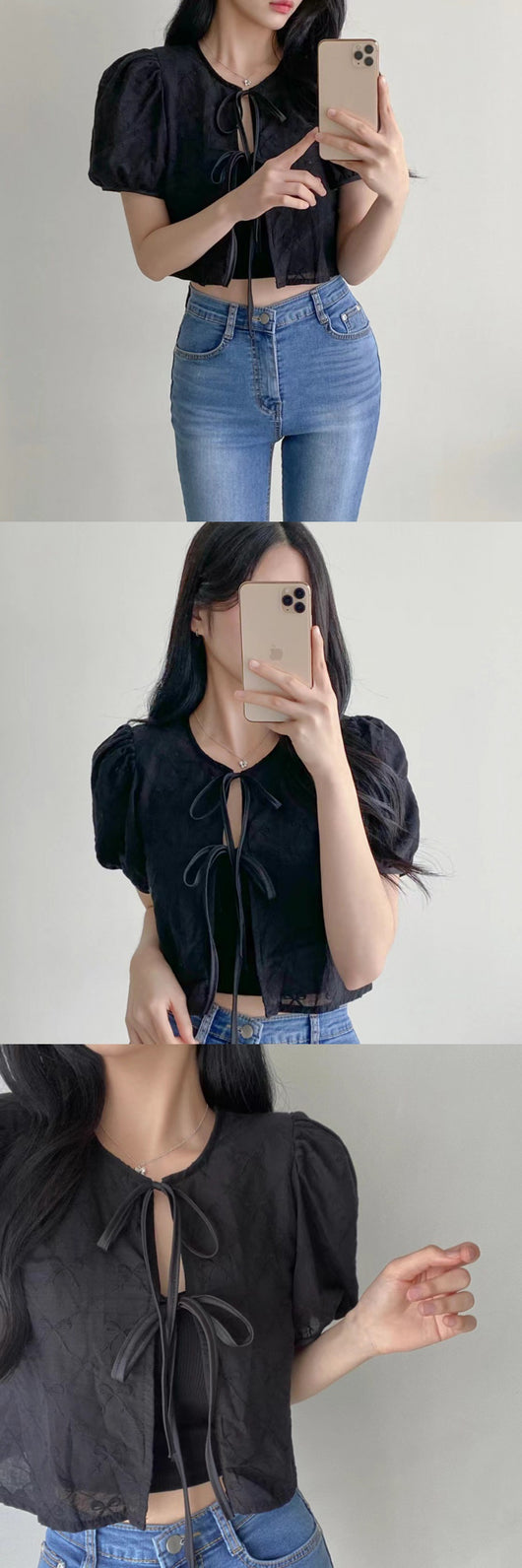 Blusa Tejida con Cordones - Manga Corta Elegante - Image 22