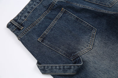 Pantalones Cargo Vaqueros Retro Lavado Pesado con Diseño de Bolsillos Oblicuos - Image 61