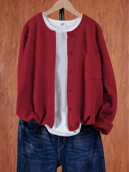 Cardigan Tejido de Abrigo en Colores Puros para Mujer - Image 15