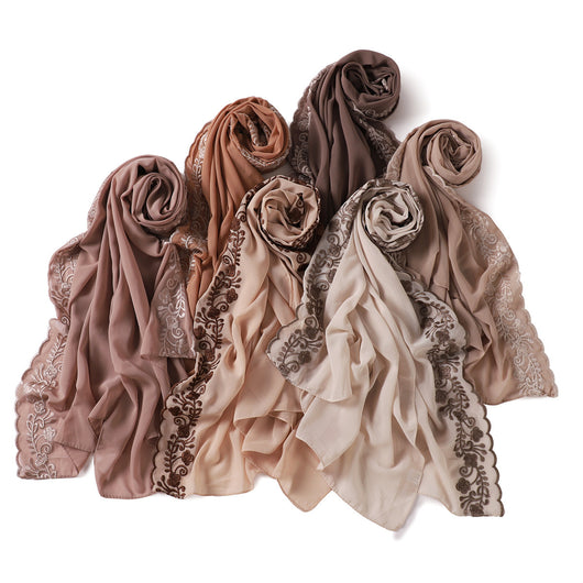 Pañuelo de Gasa Ligero en Colores Sólidos para Mujer - Image 61