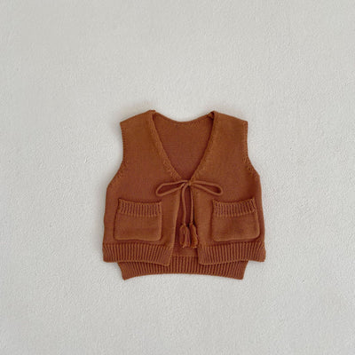 Chaleco Cardigan Tejido para Niños con Borlas - Image 42
