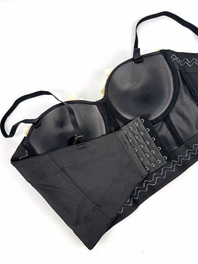 Corsé Elegante de Otoño e Invierno con Moño Negro Doble - Image 14