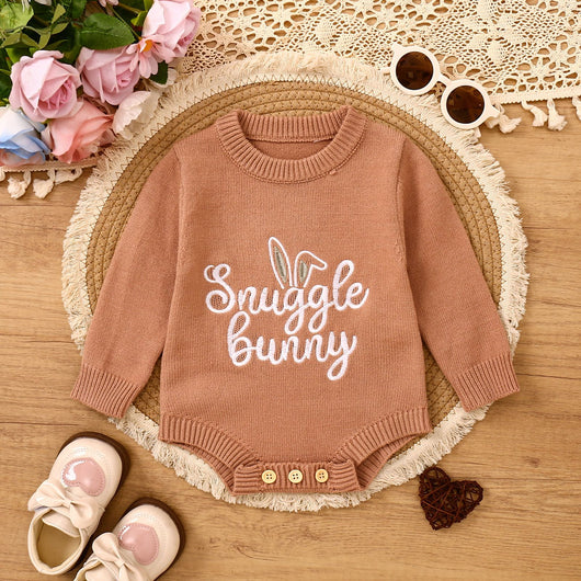 Suéter Infantil con Orejas de Conejo y Bordado de Letras para Pascua - Image 18