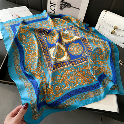 Pañuelo de Seda Lujo Temperamento 70cm - Chal Elegante para Mujer - Image 44