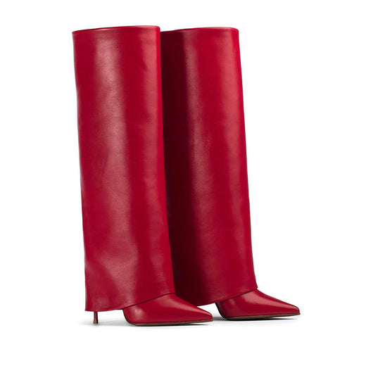 Botas Stiletto Altas Talla Grande con Punta Afilada y Medias Integradas - Image 19