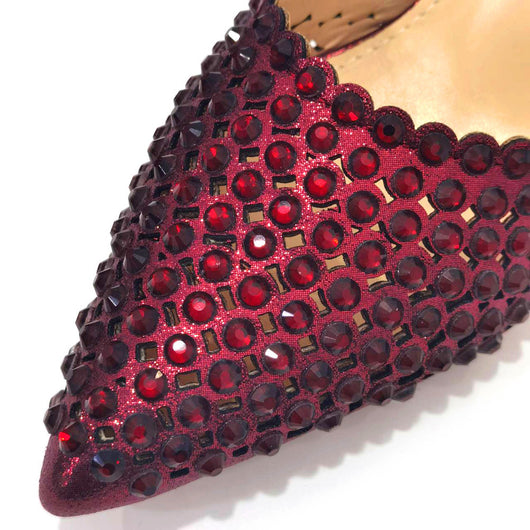 Bolso de Piedra Colorida con Zapatos de Tacón Medio y Punta Afilada para Mujer - Image 29
