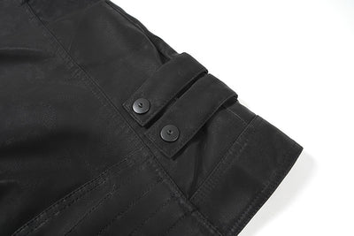 Chaqueta de Cuero PU con Cuello Mao para Hombre - Image 12