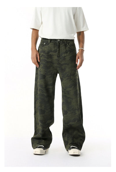 Jeans Rectos Estilo Camuflaje Lavado Clásico - Image 10