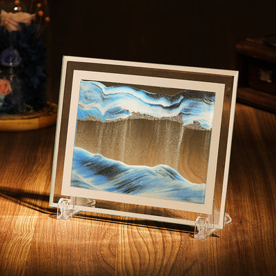 Adorno de Vidrio con Pintura de Paisaje Arenoso Fluido - Image 14