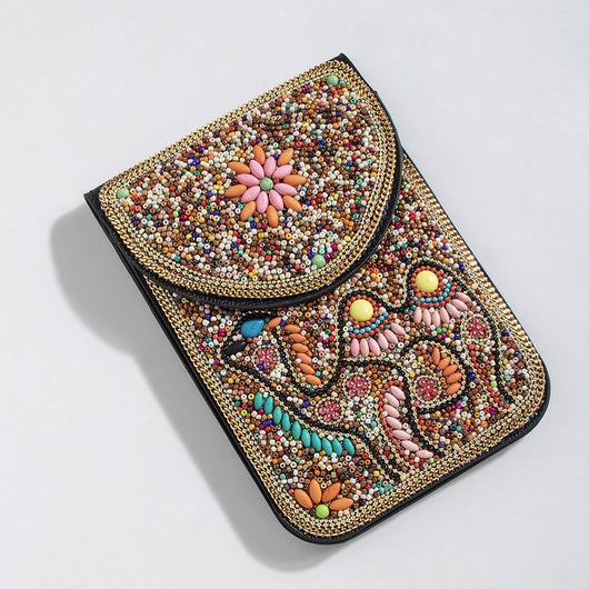 Bolsa Bohemia para Celular con Cuentas y Concha Marina - Image 101