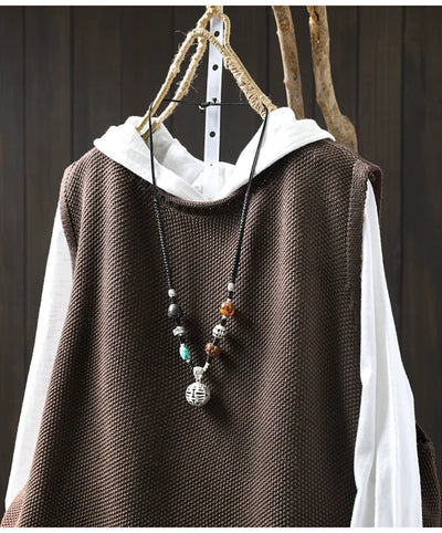 Chaleco Tejido de Algodón con Cuello Redondo Estilo Retro - Image 26