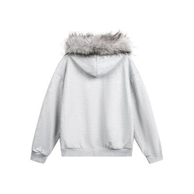 Suéter Cardigan con Cuello de Piel y Cierre de Cremallera - Image 14