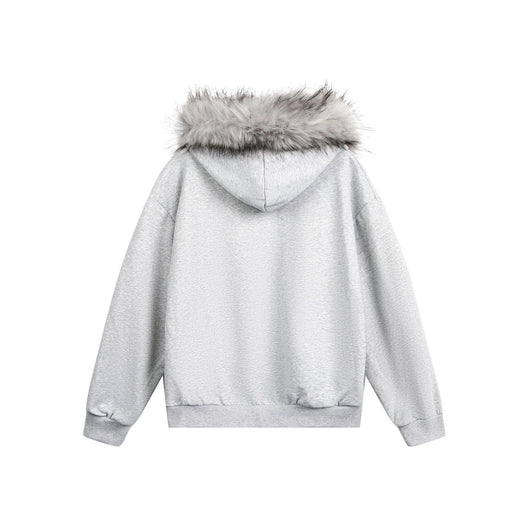 Suéter Cardigan con Cuello de Piel y Cierre de Cremallera - Image 14