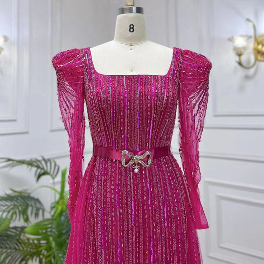 Vestido de Noche Rojo Rosado Premium para Anfitrionas - Image 30