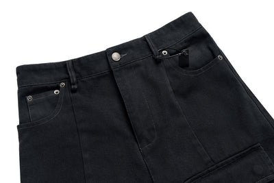 Overol Denim Vintage Desgastado con Bolsillos Múltiples y Doble Uso - Image 47