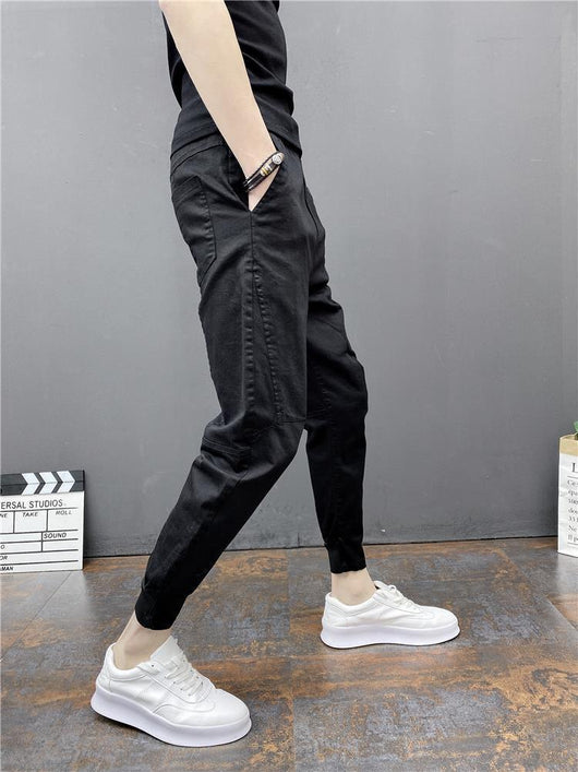 Pantalones Harem Tobilleros Ajustados de Cintura Elástica - Image 41