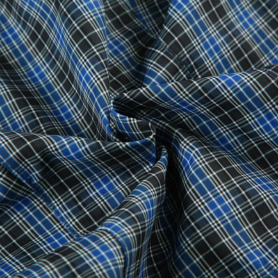 Camisa Cuadriculada Retro Francesa con Cuello Cuadrado Antiedad para Mujer - Image 40