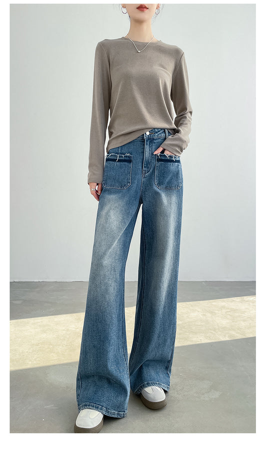 Pantalón Recto Retro Premium de Talle Alto con Corte Suelto - Image 34
